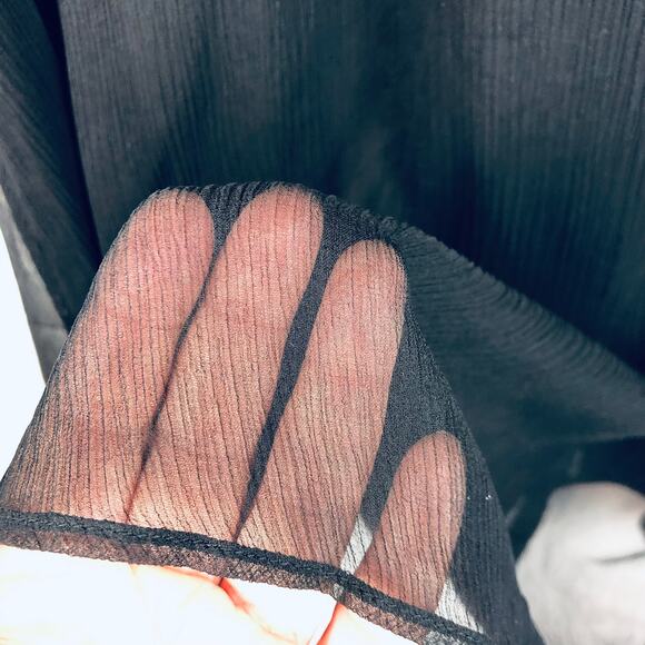 J.Crew V-Neck Front & Back Black Silk Sleeveless Cocktail Dress - Size 12 Y2K - Picture 9 of 14